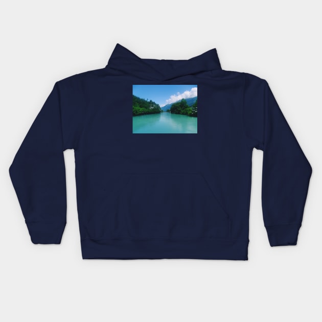 Along the Canal Kids Hoodie by TheRealFG